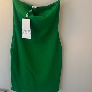 Zara Strapless Emerald Green Sheath Dress